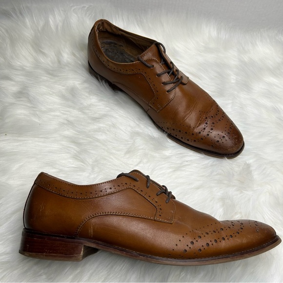 La Milano Jeffrey cognac leather Lace Up brogue Oxford dress or casual shoes main image 10
